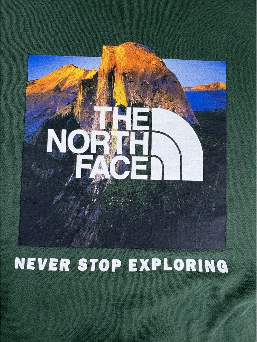 The North Face Hoodie Mens S Green Box NSE Pullover Graphic Sweatshirt A7UNS